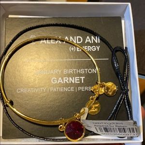 Alex and ani January garnet bracelet